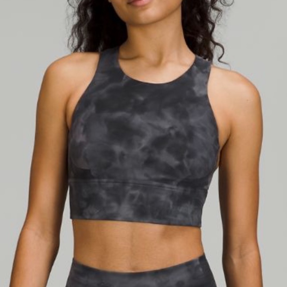Lululemon Wunder Train Long-Line Bra
Diamond Dye Pitch Grey Graphite Grey Sz 6 - Picture 2 of 9